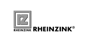 Logo de l'entreprise Rheinzink, spécialité en zinc.