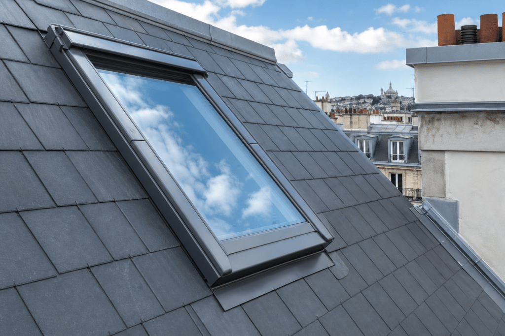 Pose de fenêtre de toit sur couverture parisienne